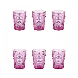 EWs Akrilik Pembe Kısa Bardak 3 Bardak + 3 Bardak